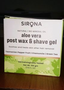 Sirona , Aloevera Post Wax And Shave Gel , Dermatologically Tested