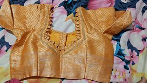 Mustard Yellow Saree With Stylish Blouse