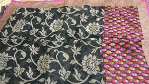 Elegant Floral Print Saree With Stiched Blouse