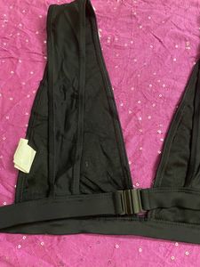Women Black Lace Brallete V Neck