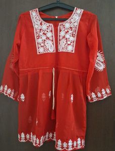 Red Short Kurti (M)