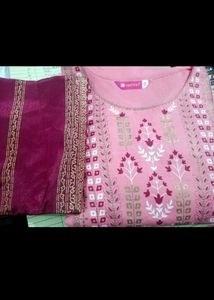 Stylish Cotton Kurta , Bottom And Dupatta Set