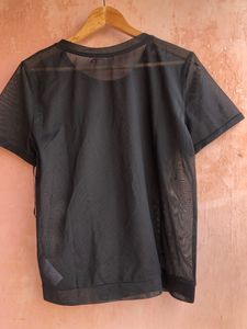 Black Sheer Top With Diamonds On It😍😍