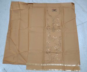 Elegant beige Dress Material