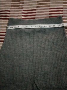 Grey Knit Midi Skirt