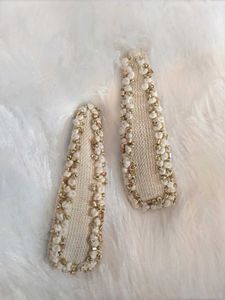 Hand embroidered Hair Clips