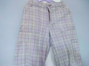 Plaid Wide Leg Trousers( Just NeedTo Washed Iron)