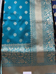 Green Saree With Blouse Piece