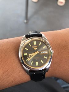 Seiko 5 All Original Watch In Brown Dial
