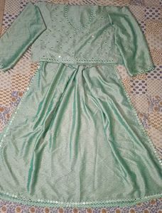 Unstitched Embroidered Naira Cut Kurti Fabric