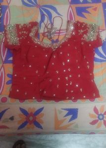 Bridal Lahnga, Chunni Blouse Red