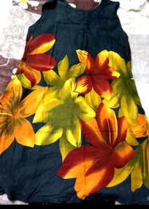 Black Floral Kurti