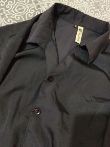 Black Button-Down Shirt
