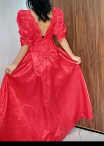 Luxe Bright Red Engagement Princess Dress 👗