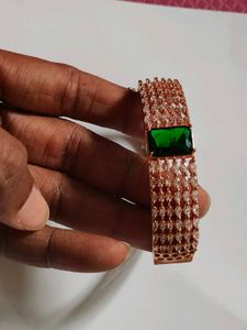 Rose Gold & Emerald stone  Bracelet