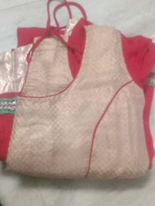 Red &amp; Beige Kurta