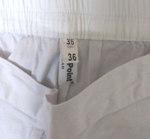 Women cotton pant white