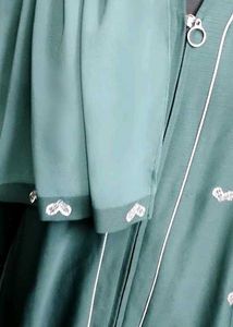 Elegant Green Embroidered Abaya