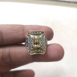 Pure Silver "Bharat" with lion logo Ring