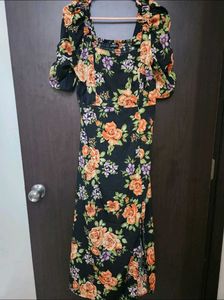 Floral Print Midi Dress