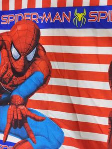 Spiderman Single Bedsheet Unstitched Material With Pillow Cover Material
