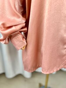 Plus Size Peach Button-Down Shirt