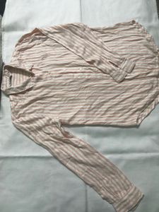 UNWORN Striped Casual Button Up Shirt