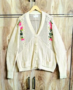 Embroidery Design Cardigan Size-46-48