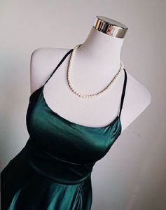 B.darlin Bottle Green Spaghetti Strap Dress.