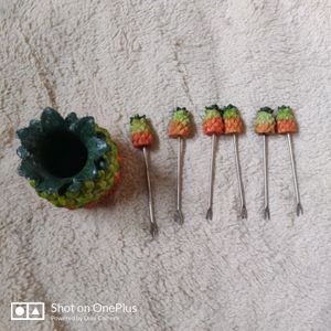 Artificial Fruit Shaped Mini Forks