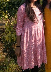 Pink Colour Round Kurti