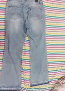 Ice Blue Korean Y2k Low Waist Jeans