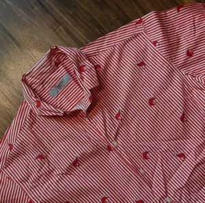 Striped Button-Down Shirt