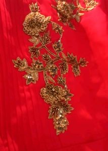 Pink Georgette Kurti With Hand Work