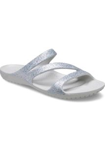 Crocs Silver Glitter Sandals never used