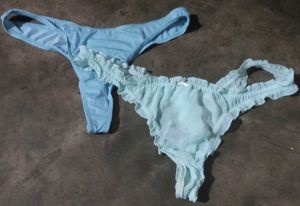 Cute Blue Thong Set