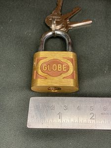 🆕Globe Brass Lock With 3 Keys ( 1.5inch - 140gms)
