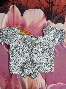 Mango Floral Summer Crop Top