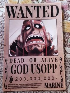 One Piece God Usopp Wanted Poster