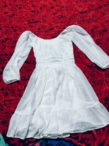 White Flowy Mini Dress