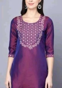 Elegant Purple Kurta Set
