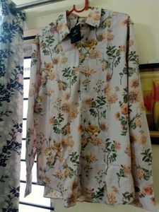 NEW RARE RABBIT Floral Print Shirt