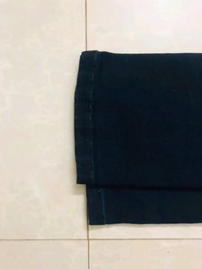 Dark Blue Lightly Washed Slim Fit Denim