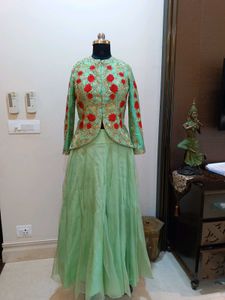 Embroidery Top With Skirt Lehnga