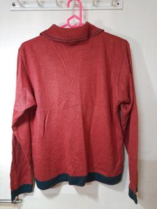 Unisex Woolen Full Sleeve Carrot Colour T-shirt