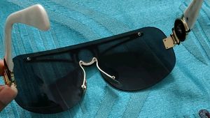 Versace Vintage Royal Black And White Sunglasses