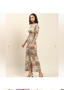 Aarke Ritu KumarFloral Print Crop Top with Pants S