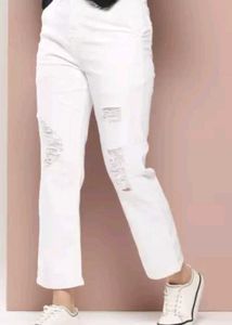 Ripped White Jeans