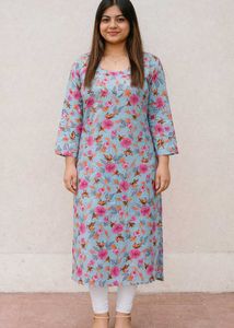 Floral Print Kurti For Women/ Girls