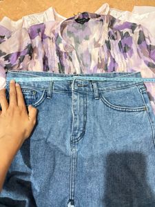 Distressed V Cut Jeans